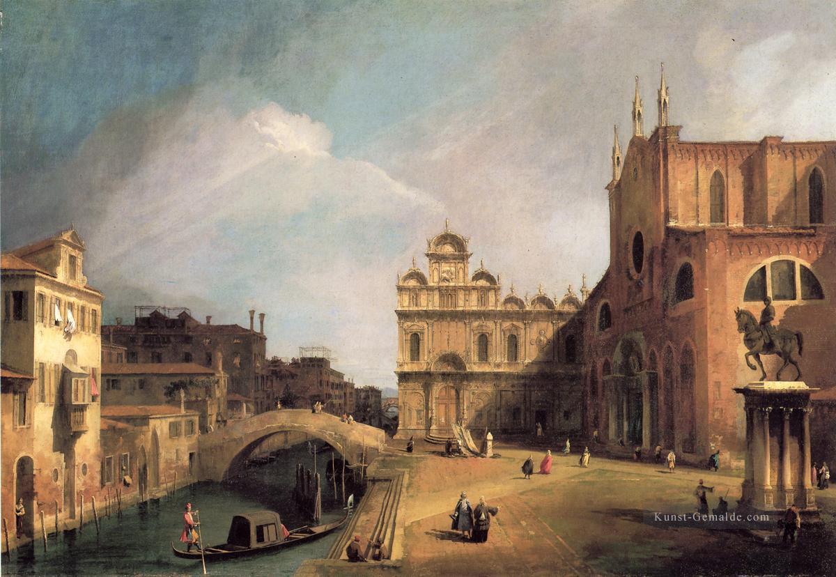 Santi Giovanni e Paolo und der Scuola di San Marco 1726 Canaletto Ölgemälde